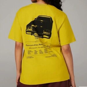 NWT Savage X Fenty by Rihanna Size L Graphic Grille Sweet Olive Yellow T-shirt